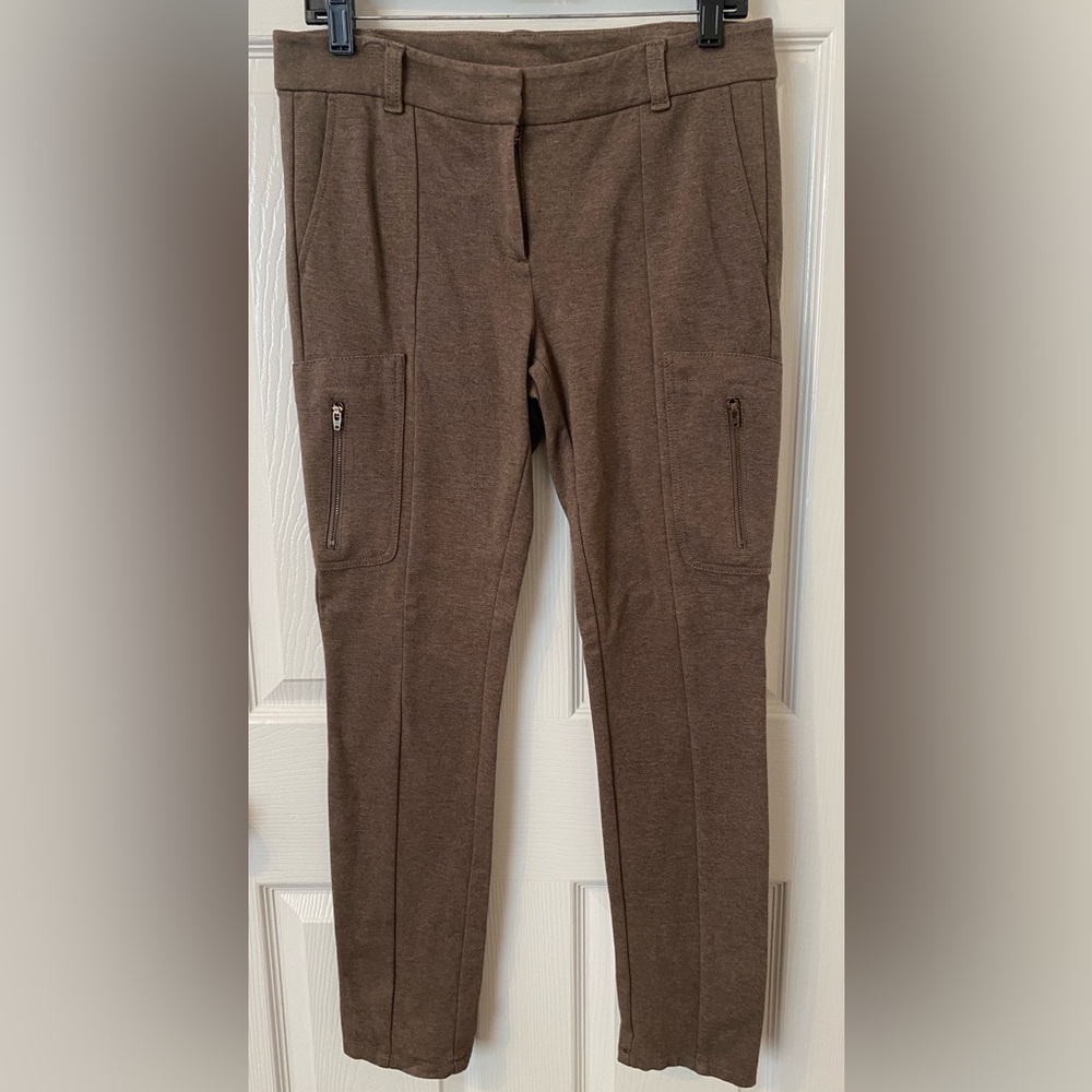 Ann Taylor Cargo Stretch Dress Pants Brown Size 6 EUC